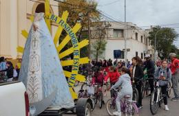 Hubo bicicleteada en honor a la Virgen de Luján