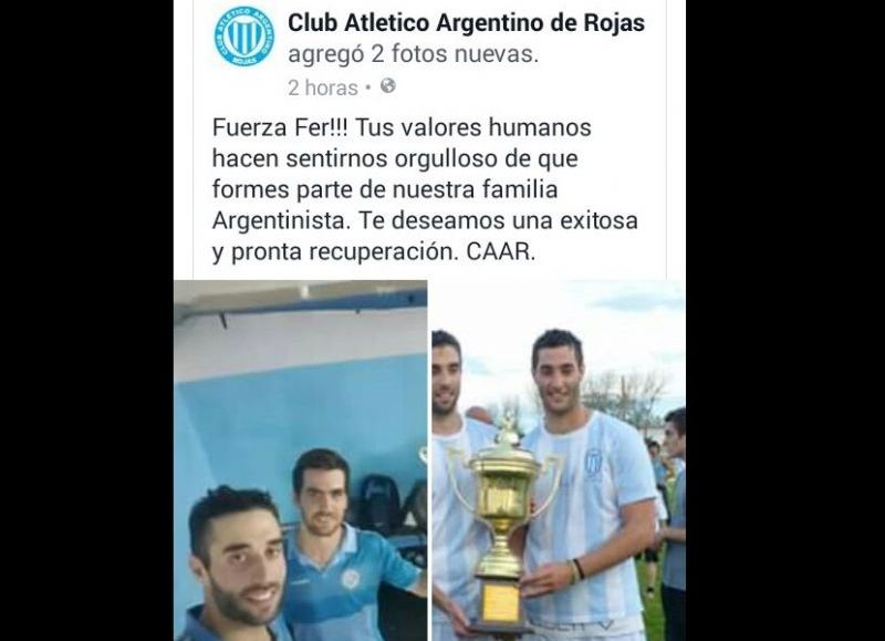 El jugador de Argentino sufrió esa lesión ante Carabelas.