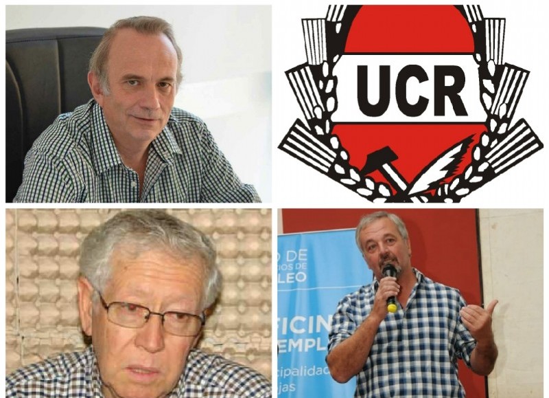 Gustavo Vignali, Marcelo Gear y Claudio Rossi, los tres referentes más fuertes en el radicalismo rojense