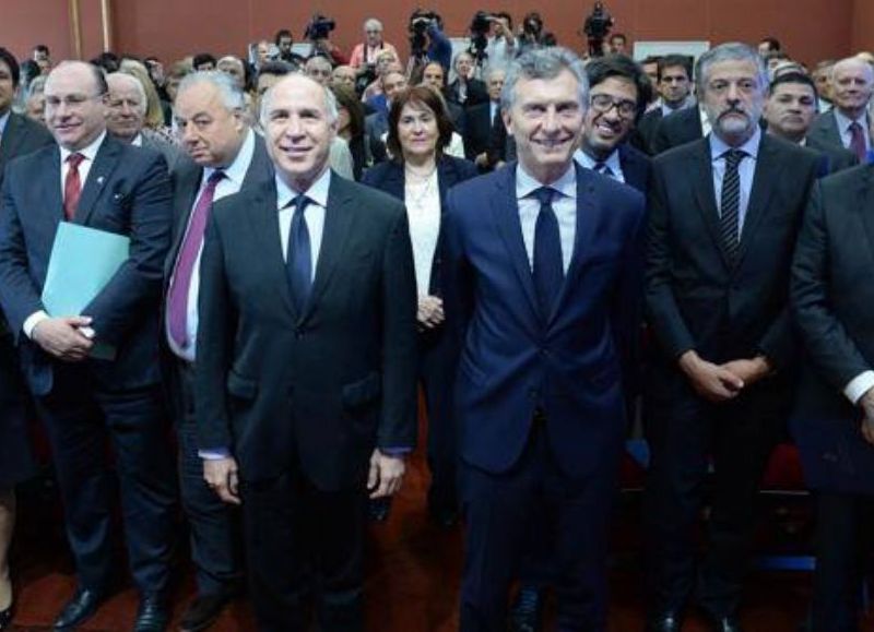 Miguel Piedecasas junto a Macri y Lorenzetti.