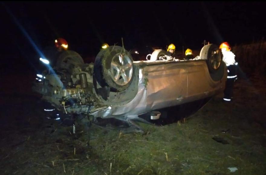 Así quedó el vehículo (foto: El Nuevo Diario Rojense).