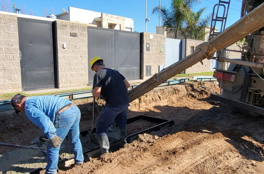 Cuadrilla en plena labor.