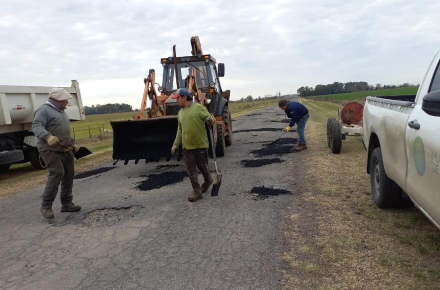 Cuadrilla en plena labor.