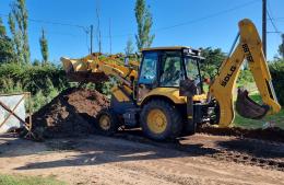 Avanzan las obras de cordón cuneta en Barrio Belgrano