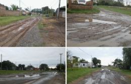 La lluvia deja en evidencia la falta de mantenimiento en las calles de los barrios