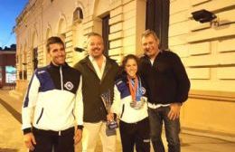 Rossi recibió a Sabrina Mai, campeona mundial de Taekwon-do