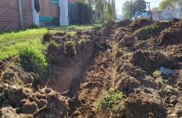 Avanza la obra de cordón cuneta en La Loma