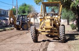 Obra de cordón cuneta en Barrio Nehuenche