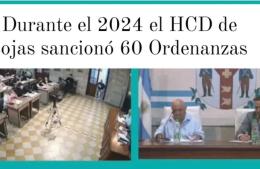 Durante el año 2024 el HCD de Rojas sancionó 60 Ordenanzas