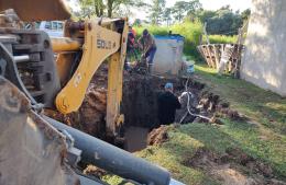 Trabajos de reparación en cañerías de impulsión en Barrio Belgrano