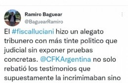 Baguear destacó la defensa de Cristina