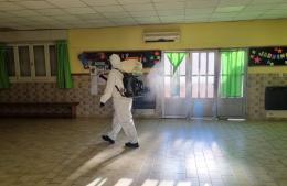 Jornadas de desinfección en establecimientos educativos