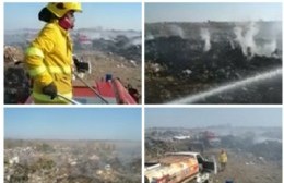 Municipio y Bomberos sofocaron incendios en el basural