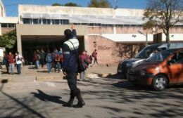 Se reestablecieron los controles de tránsito en inmediaciones de la Escuela Técnica