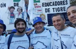 Contundente movilización en Plaza de Mayo, con gran participación de docentes de Rojas