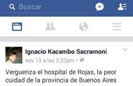 “Vergüenza el hospital de Rojas, la peor ciudad de la provincia de Buenos Aires”