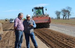 El intendente recorrió las obras sobre la Ruta provincial 30