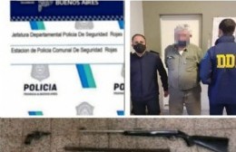 Policía rojense secuestró gran cantidad de armas en un campo