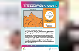 Emitieron alerta naranja por tormentas fuertes para Rojas y la región