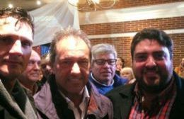 Ramiro Baguear con Daniel Scioli en San Nicolás