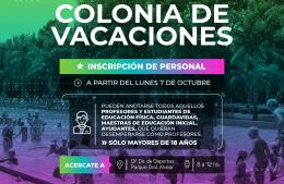 Abre la inscripción para el personal de la Colonia de Vacaciones