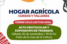 Cierre del ciclo lectivo 2024 del Hogar Agrícola